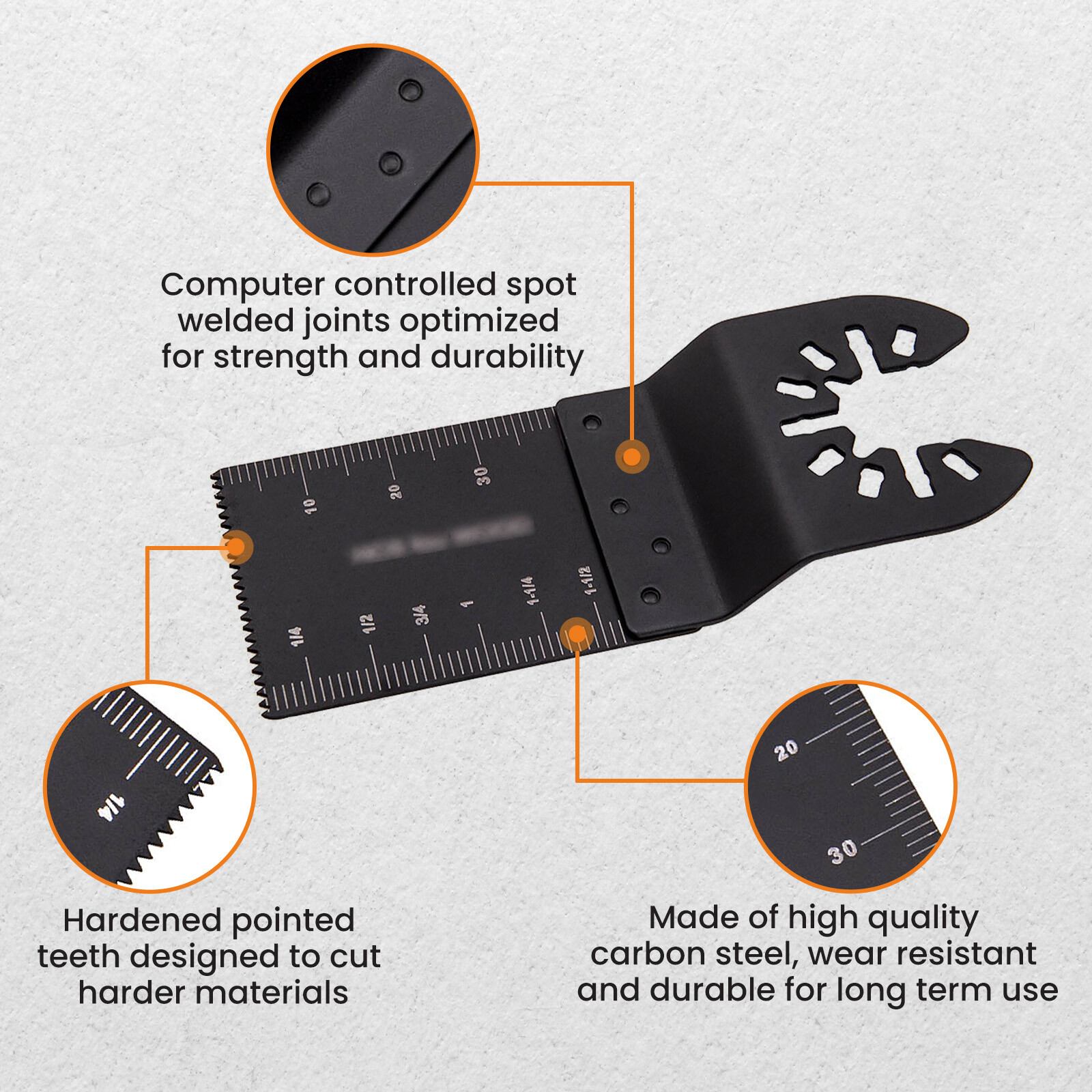 50Packs Universal 34mm Oscillating Multi Tool Saw Blades Carbon Steel Cutter DIY