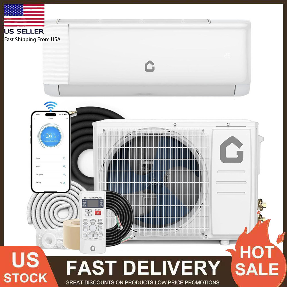 12000 BTU 22 SEER Mini Split Air Conditioner Heat Pump 12K BTU Inverter AC 110V