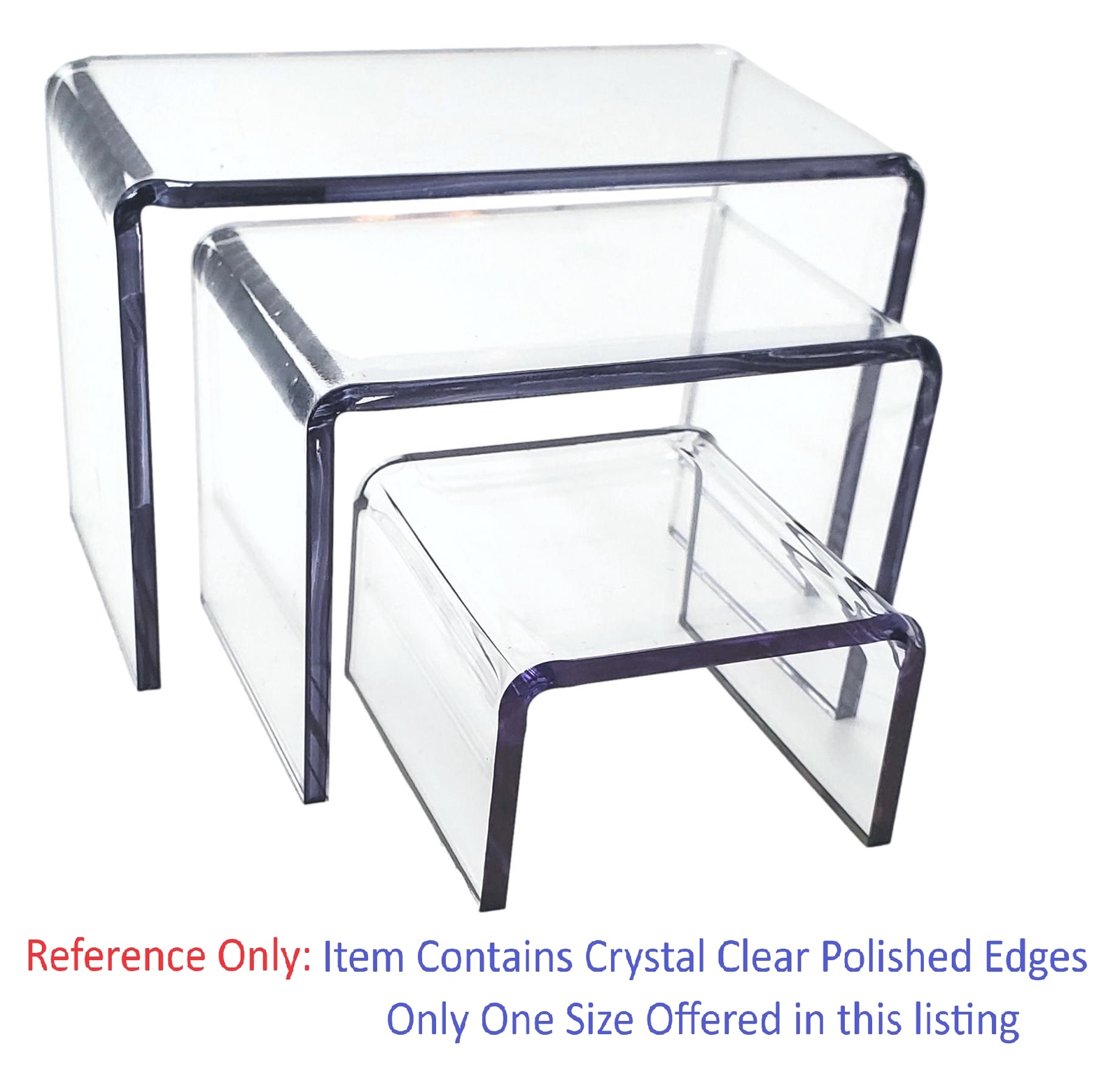 T'z Tagz Any 3-Inch-Deep Clear Acrylic Riser Display Stands New 2 Pack Variation