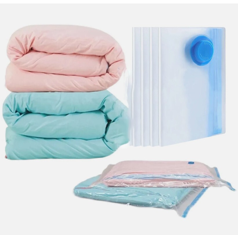 5 Jumbo Vacuum Storage Bags Travel Space Saver Organizer