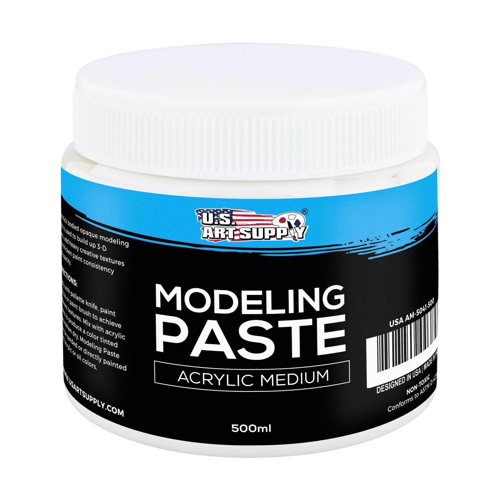 U.S. Art Supply Modeling Paste Acrylic Medium, 500ml Tub