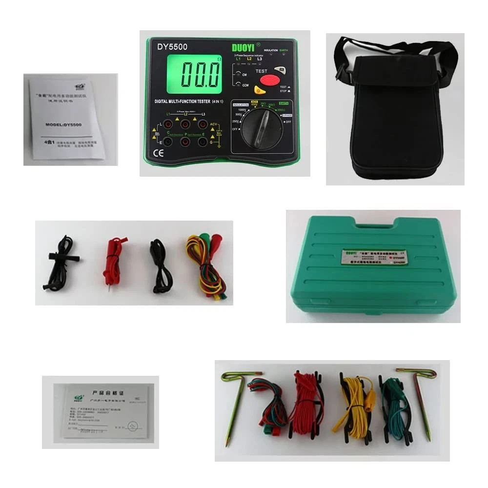 Ground Earth Resistance Tester &Digital Multimeter 20Ω/200Ω/2000Ω 600V Auto-Rang