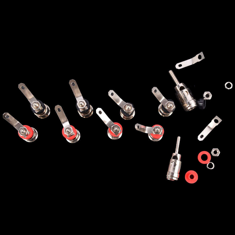 5PAIRS Speaker Audio AMP Terminal Binding Post Spring Loaded Type Nickel Plated