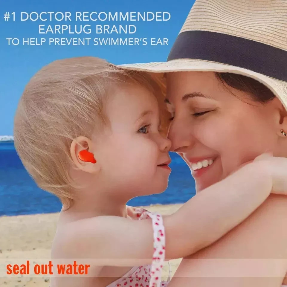 Soft Moldable Silicone Putty Ear Plugs - Kids Size, 6 Pair - Comfortable Small E