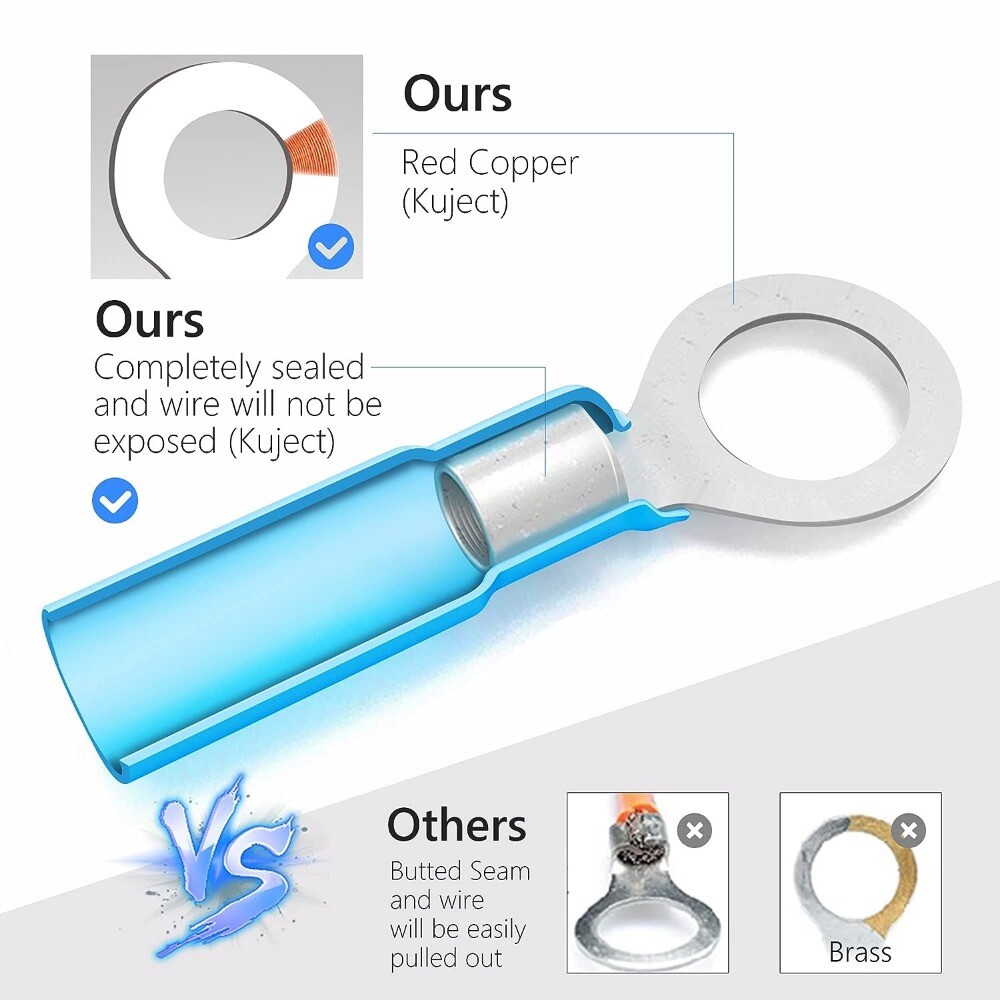 320/120Pcs Heat Shrink Wire Connectors Marine Automotive Waterproof Terminals