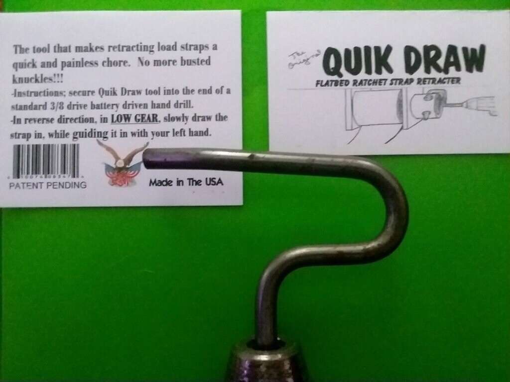 Truck Strap Winch Winder - Drill Driven Winding Tool for Flat Bed Trailers