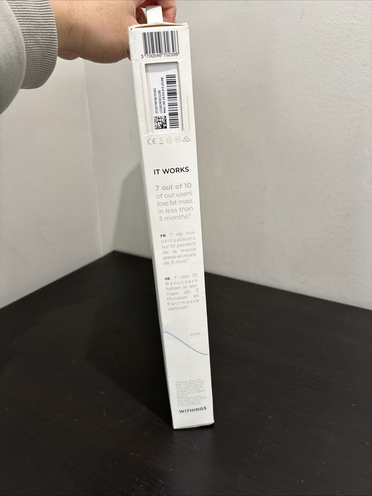 Withings Body+ Wi-Fi Smart Scale WB505 White Body Composition Monitor NEW SEALED