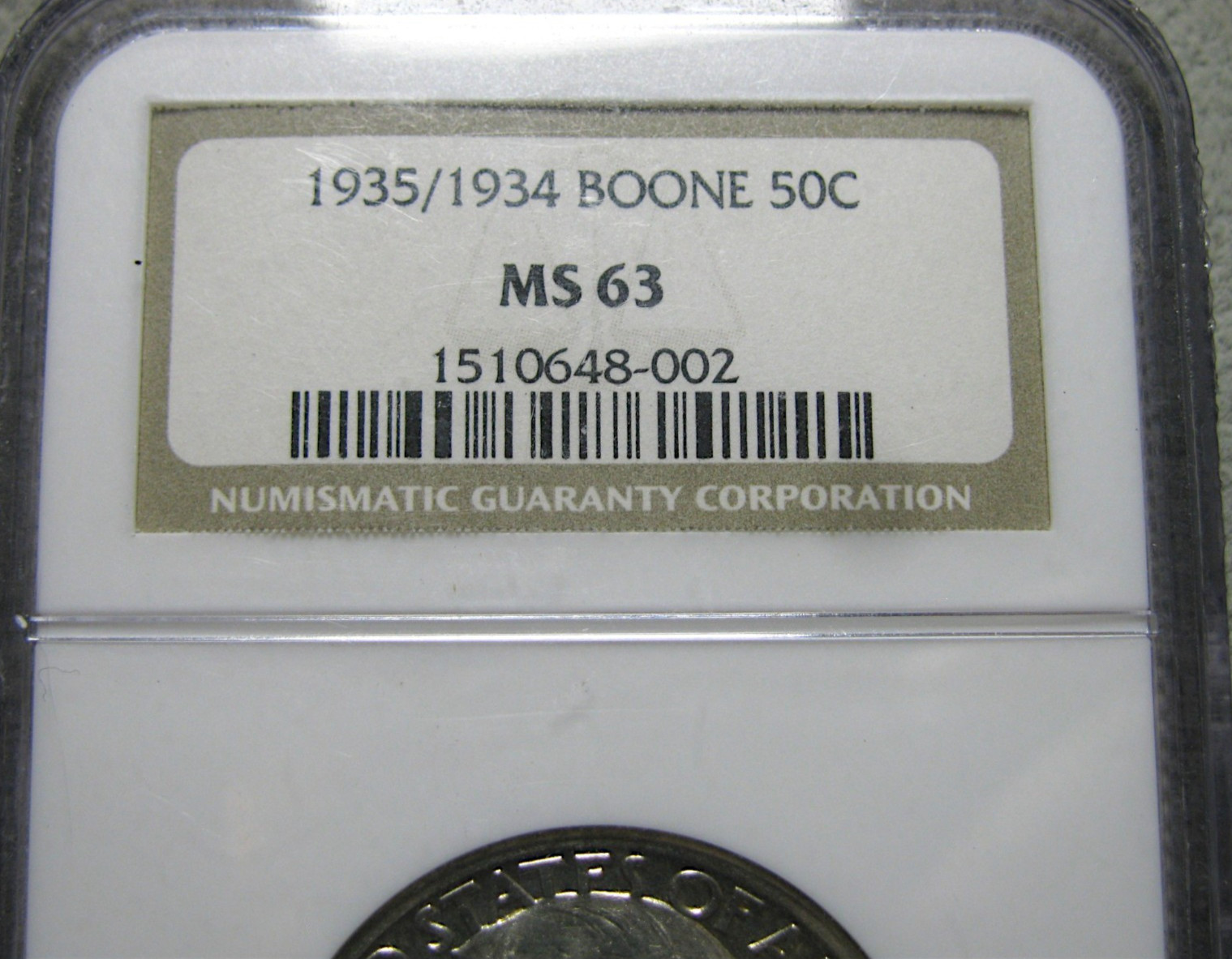 1934/1935 Boone Commemorative Half Dollar Silver NGC MS-63 Coin ---- #787C