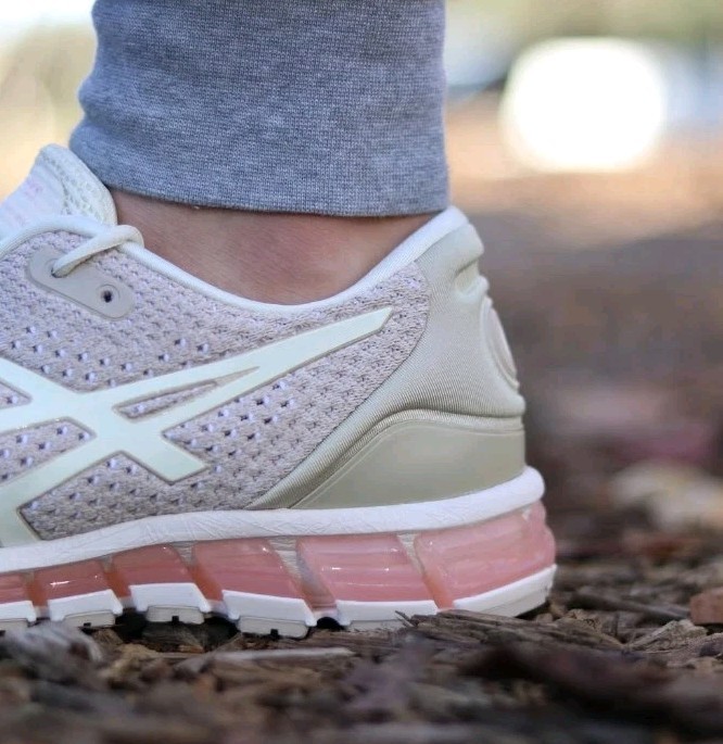 Asics gel quantum 360 knit 2 birch feather grey Women's Running Training Shoes