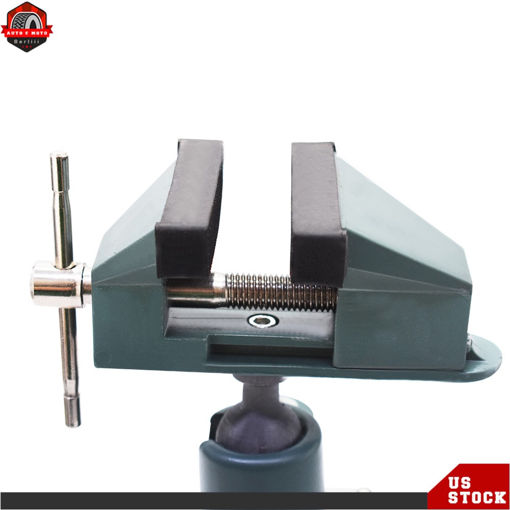 3Inch Universal Table Vise Aluminum Swivel 360° Rotating for Holding Small Parts