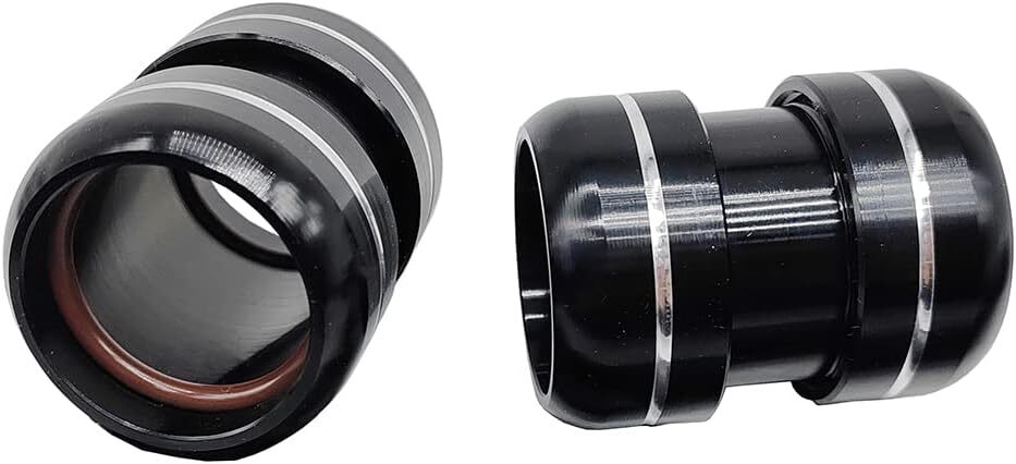 2PCS ATV Black Exhaust Pipe Clamps Clamp for Yamaha Banshee 350 YFZ350 1987-2006