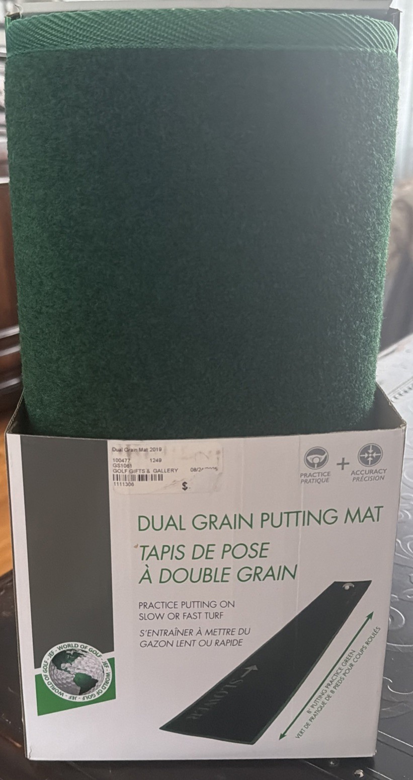 Dual Grain Slow/Fast Turf 8’ Golf Putting Putt Practice Green Mat GREAT GIFT NEW