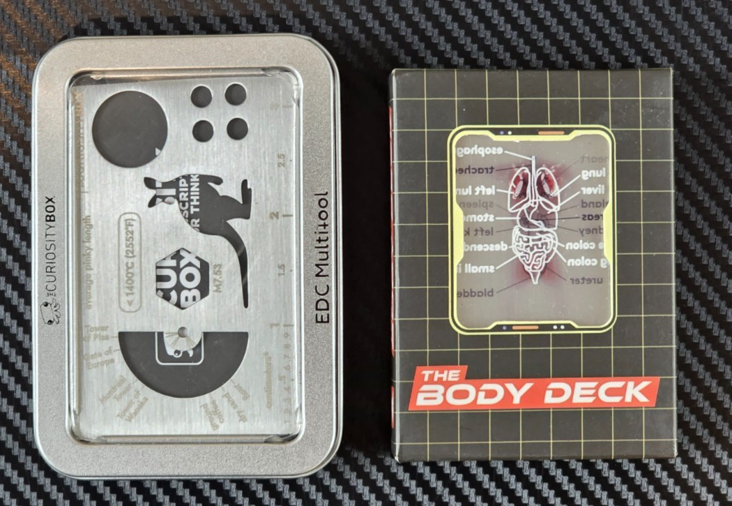 The Curiosity Box The Body Deck Human Anatomy & The EDC Multifool Card