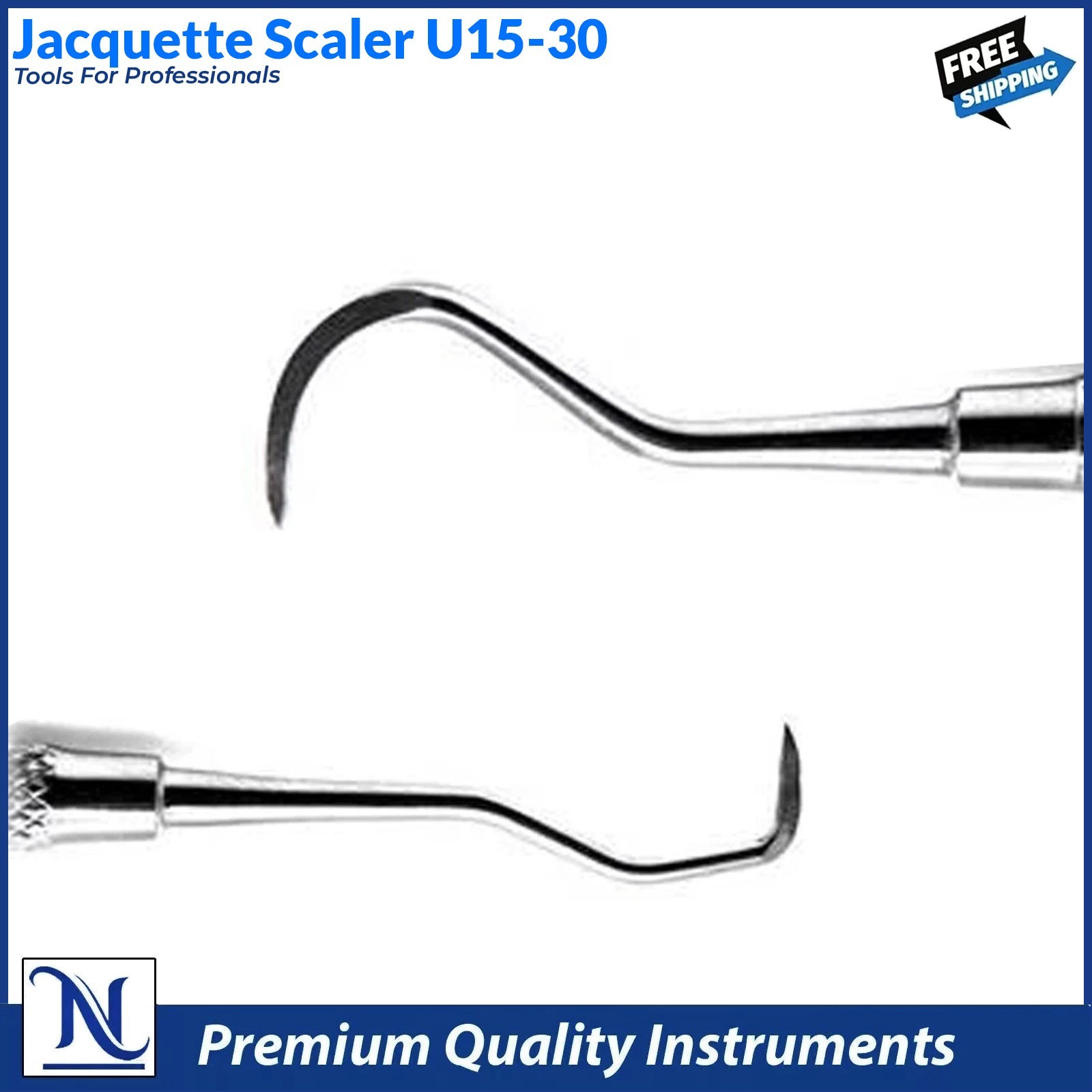 Dental Sickle Scaler Anterior Towner Jacquette scaler U15-33 DE W/Hollow Handle
