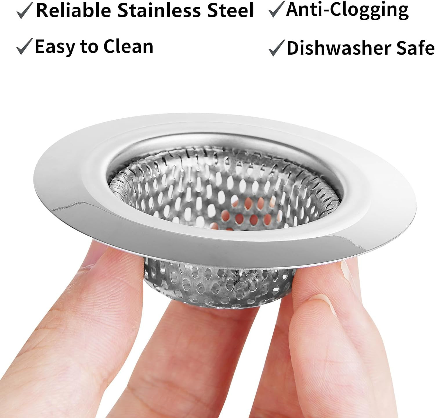 2PCS Bathtub Drain Strainer - 2.79 Inch Bathtub Floor Shower Hair Drain Catcher