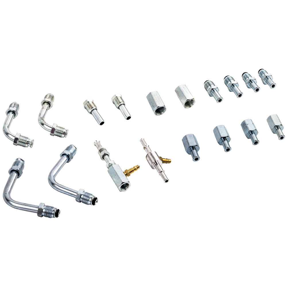 Fuel Injection Pressure Tester Gauge Test Adapter Kit 0-140 PSI