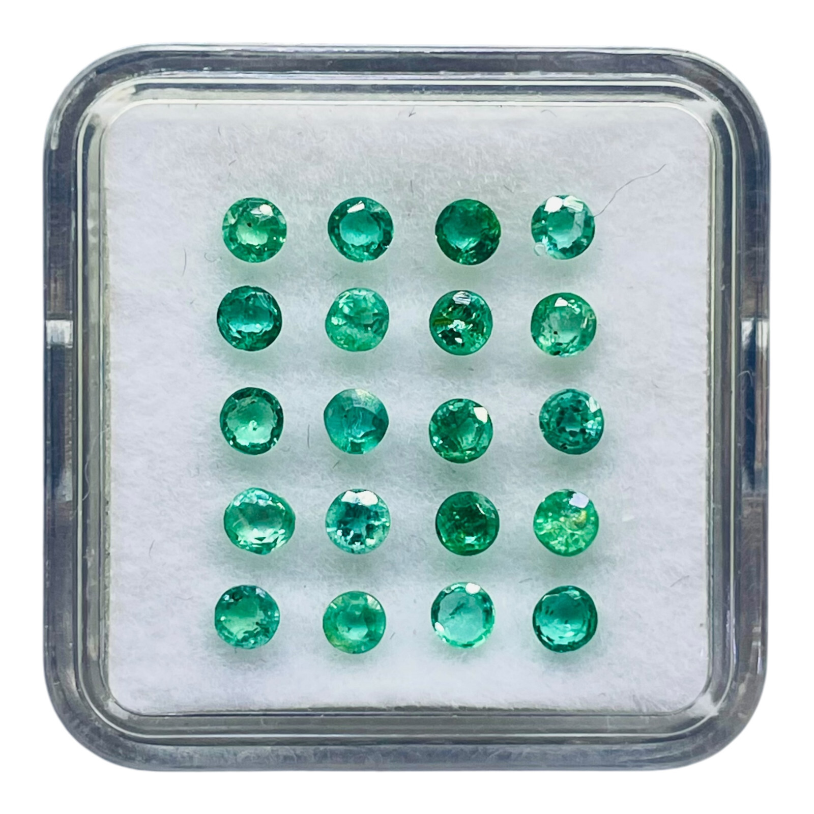 20 Pcs Natural Colombian Emerald 2.7mm Round Cut Loose Untreated Gemstones Lot