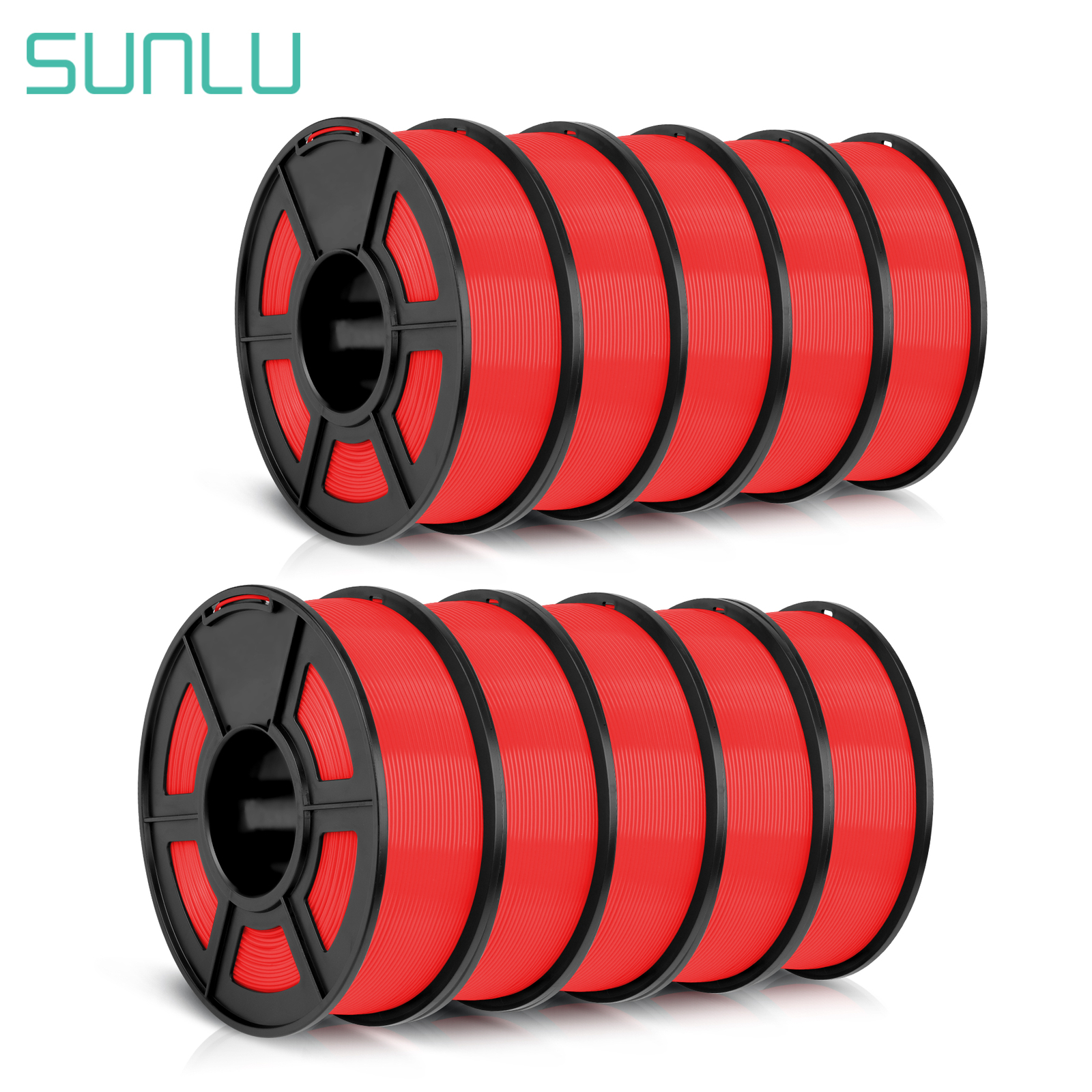 10×1KG SUNLU PLA Matte Meta PLA+ PETG SILK ABS 1KG TPU500G 3D Printer Filament