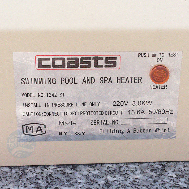 Swimming Pool Heater SPA Electric Water Heater Constant Temperature 220V 3KW New