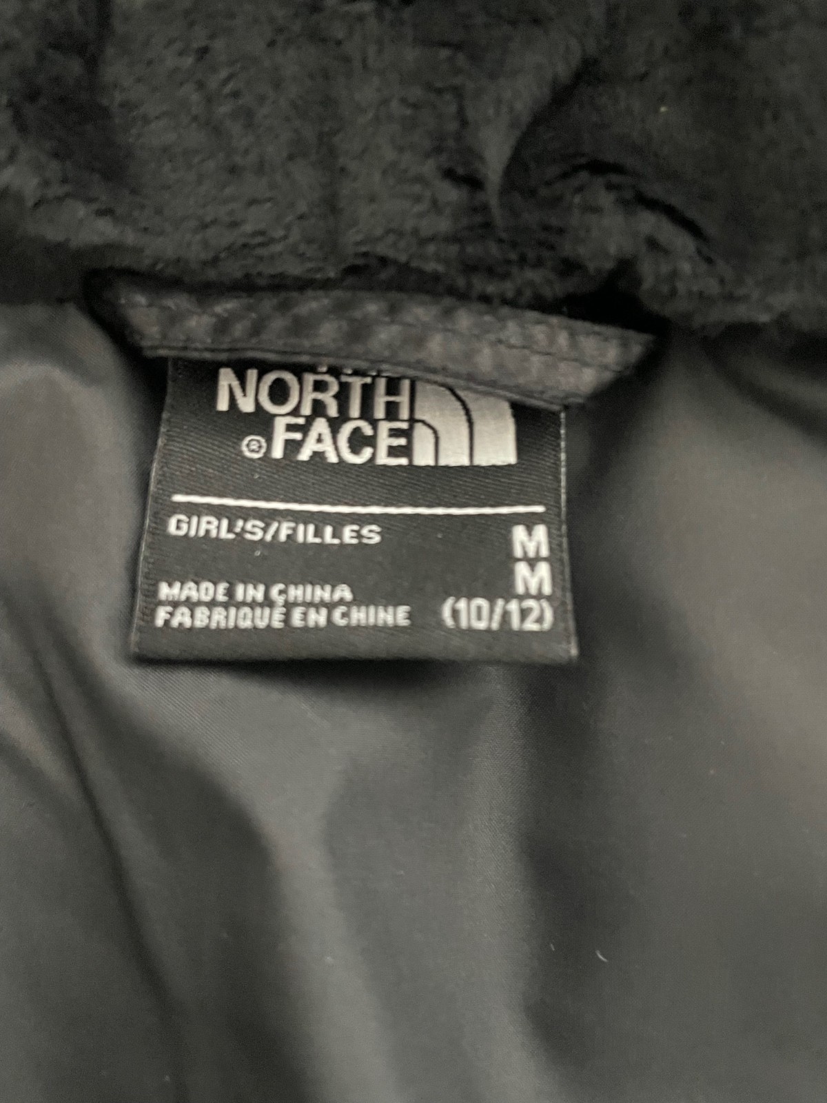 The North Face Girl Gotham 2.0 Goose Down Puffer Jacket Hoodie Fur Black M 10/12