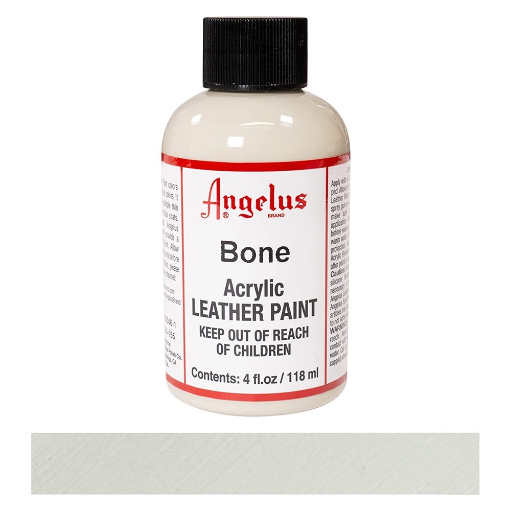 Angelus Acrylic Leather Paint Bone 4 fl oz Bottle 118ml