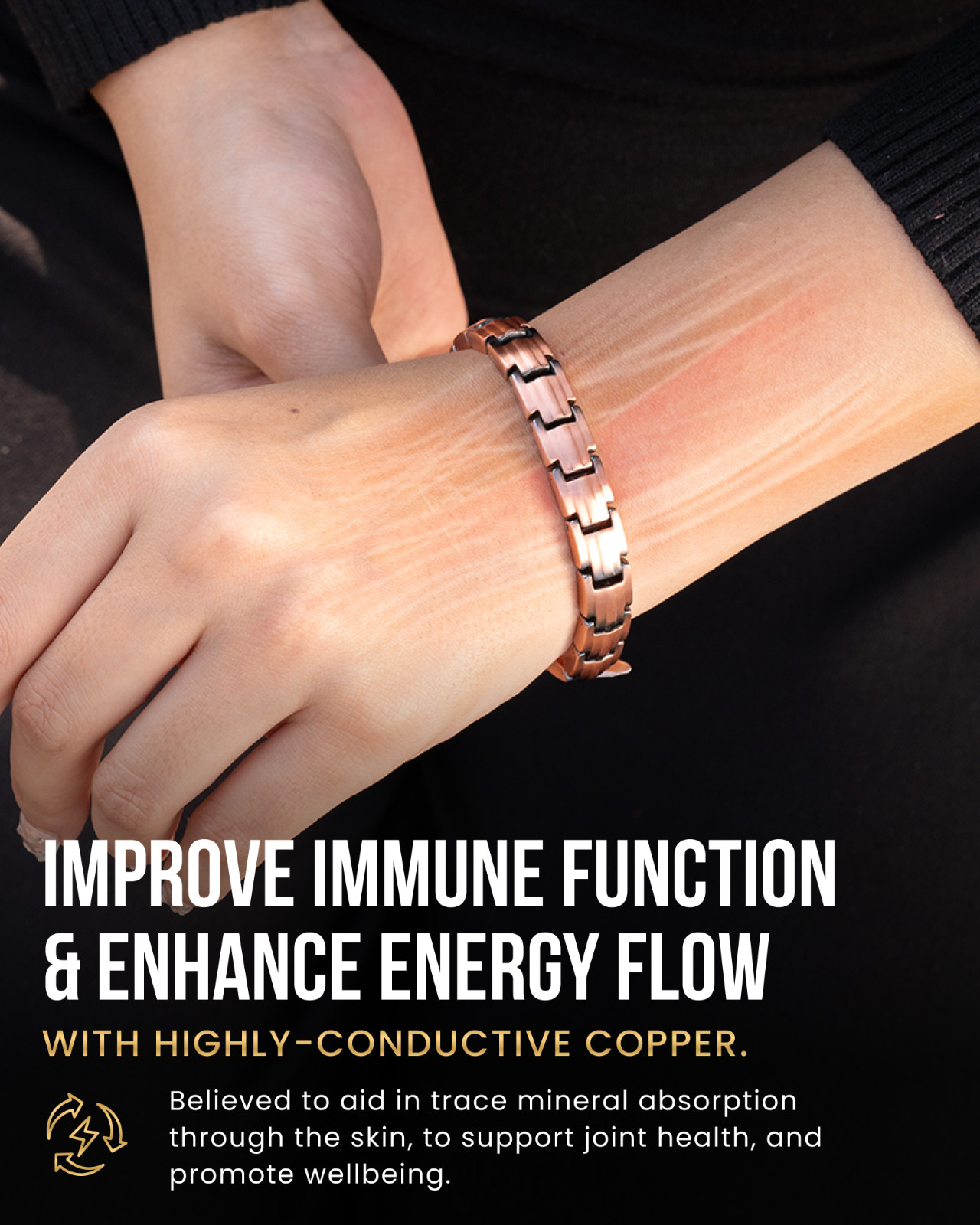 MagnetRX® Magnetic Copper Bracelets for Women Ultra Strength Magnetic Bracelets