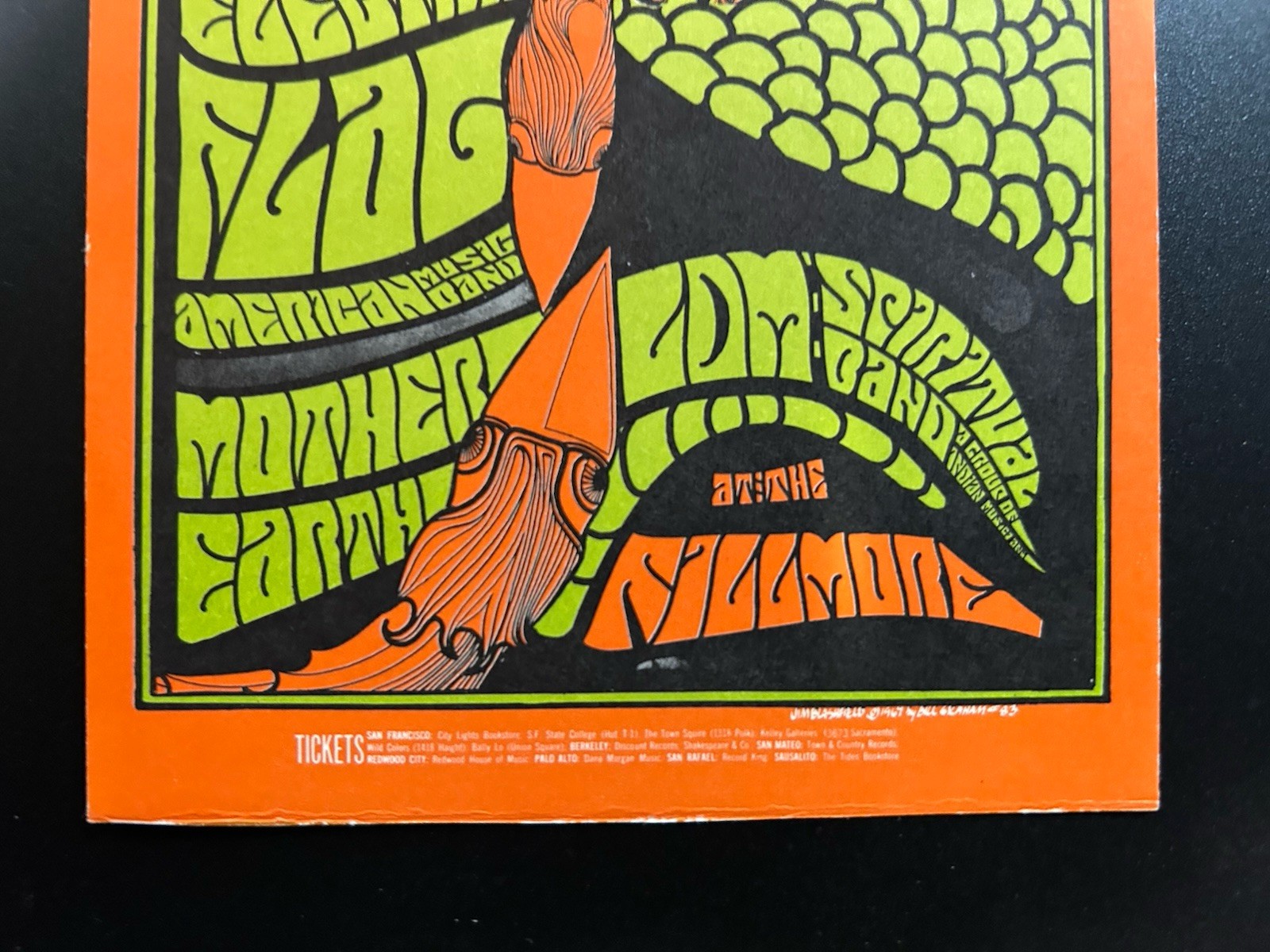 1967-FILLMORE-BG-83-POSTCARD-ELECTRIC FLAG/MOTHER EARTH-JIM BLASHFIELD-NM