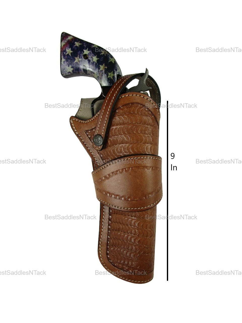 LEATHER HOLSTER FOR HERITAGE ROUGH RIDER SINGLE ACTION REVOLVER OWB CARRY