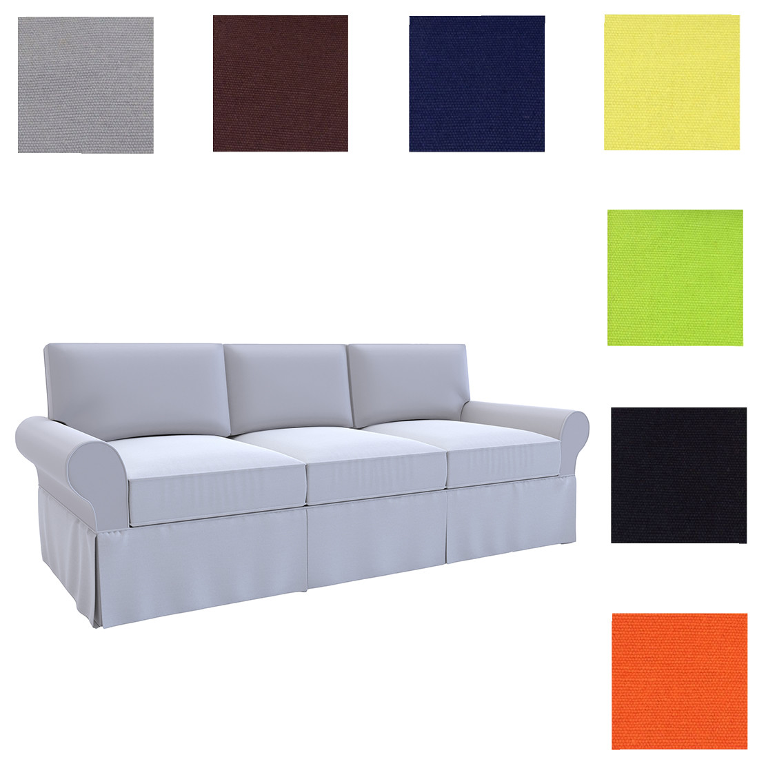 Custom Made Cover Fits Pottery Barn Basic Sofa, PB Basic Sofa Cover 83"