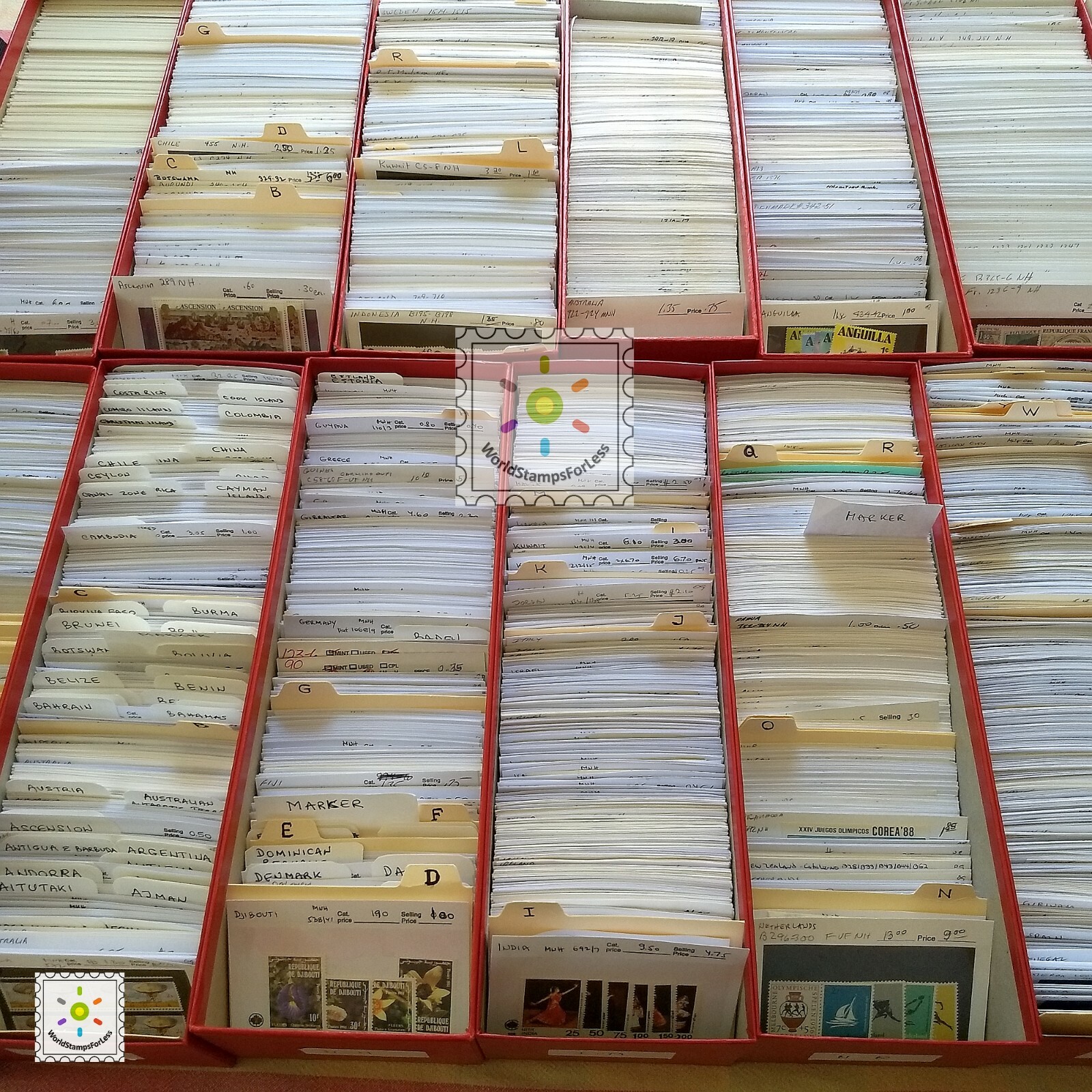 Worldwide Stamp Collection MNH - 600 Different from 100 Countries in Full Sets