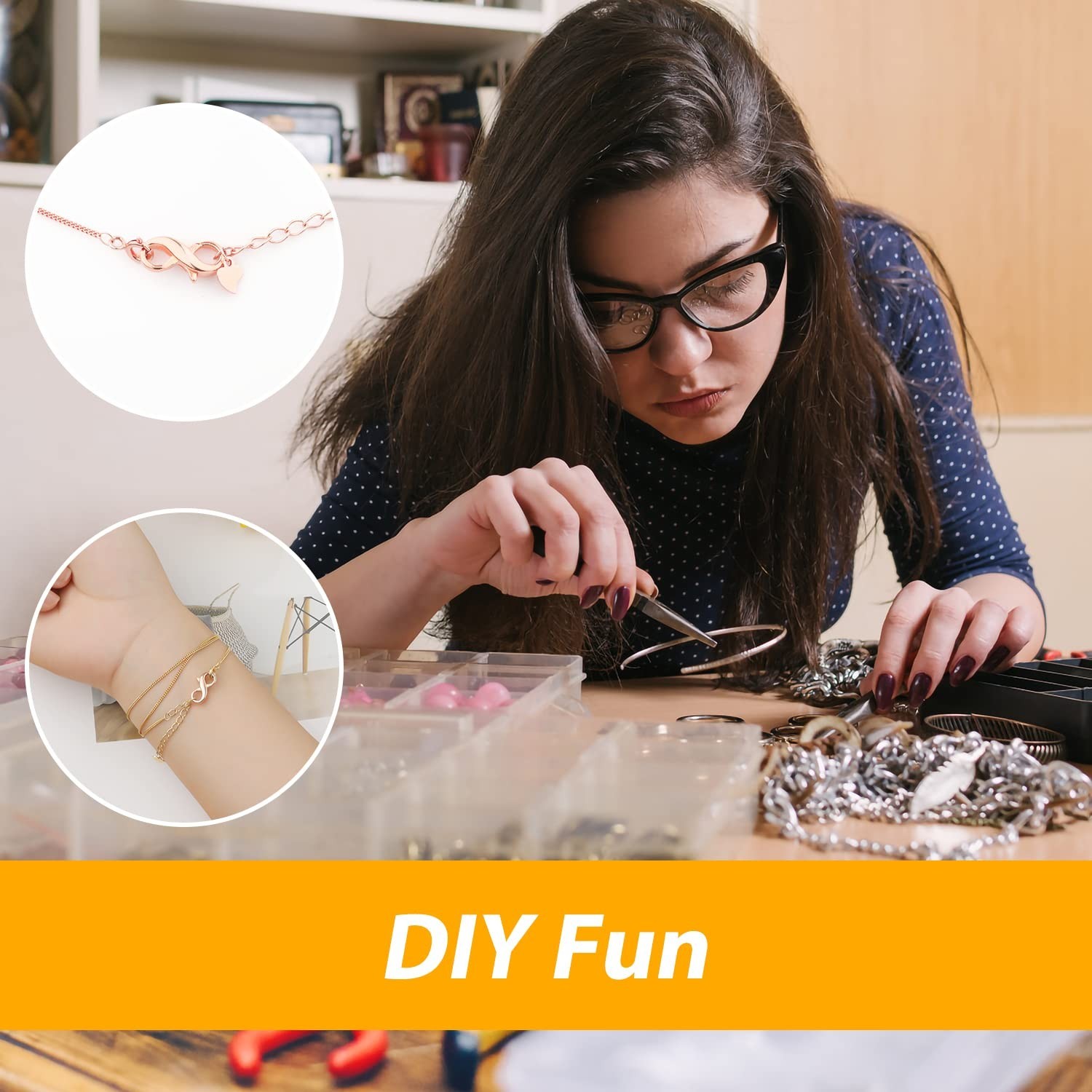 2pcs Double Opening Lobster Clasps, Rose Gold 925 Sterling Silver Lobster Cla...