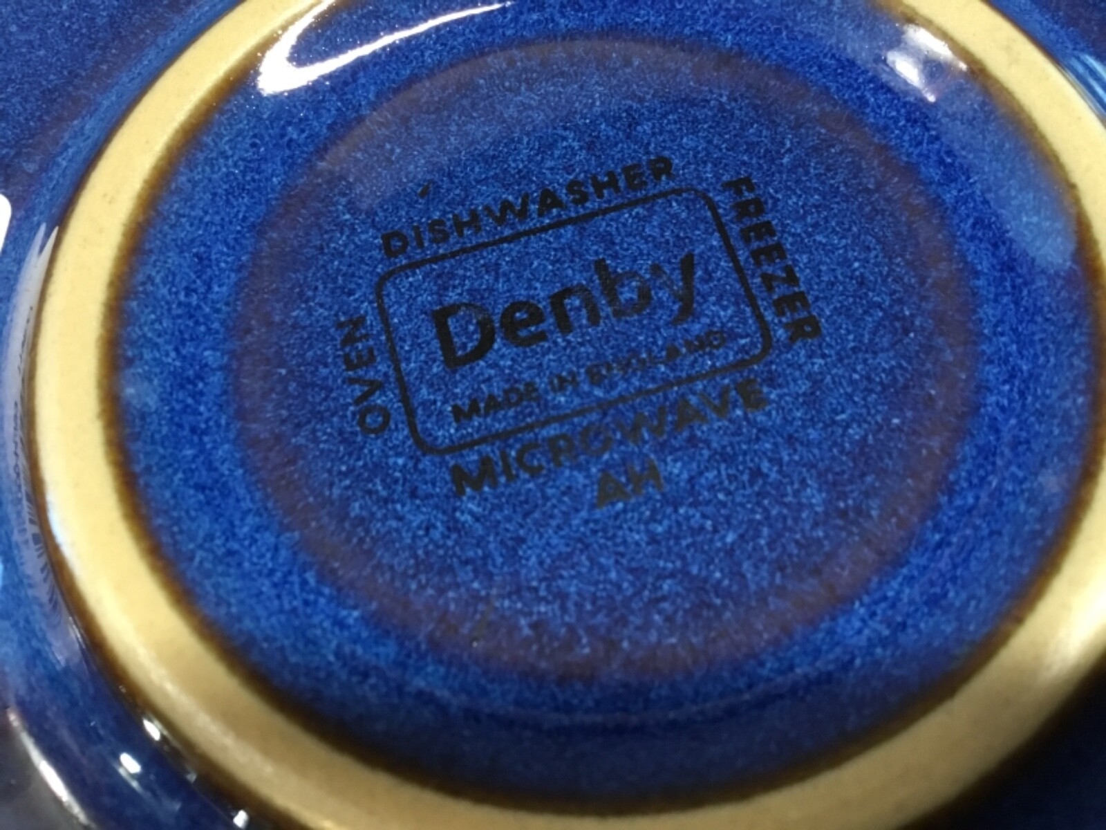 Large Pasta Bowls Denby Imperial Blue. Set Of 2 Made In England. New.