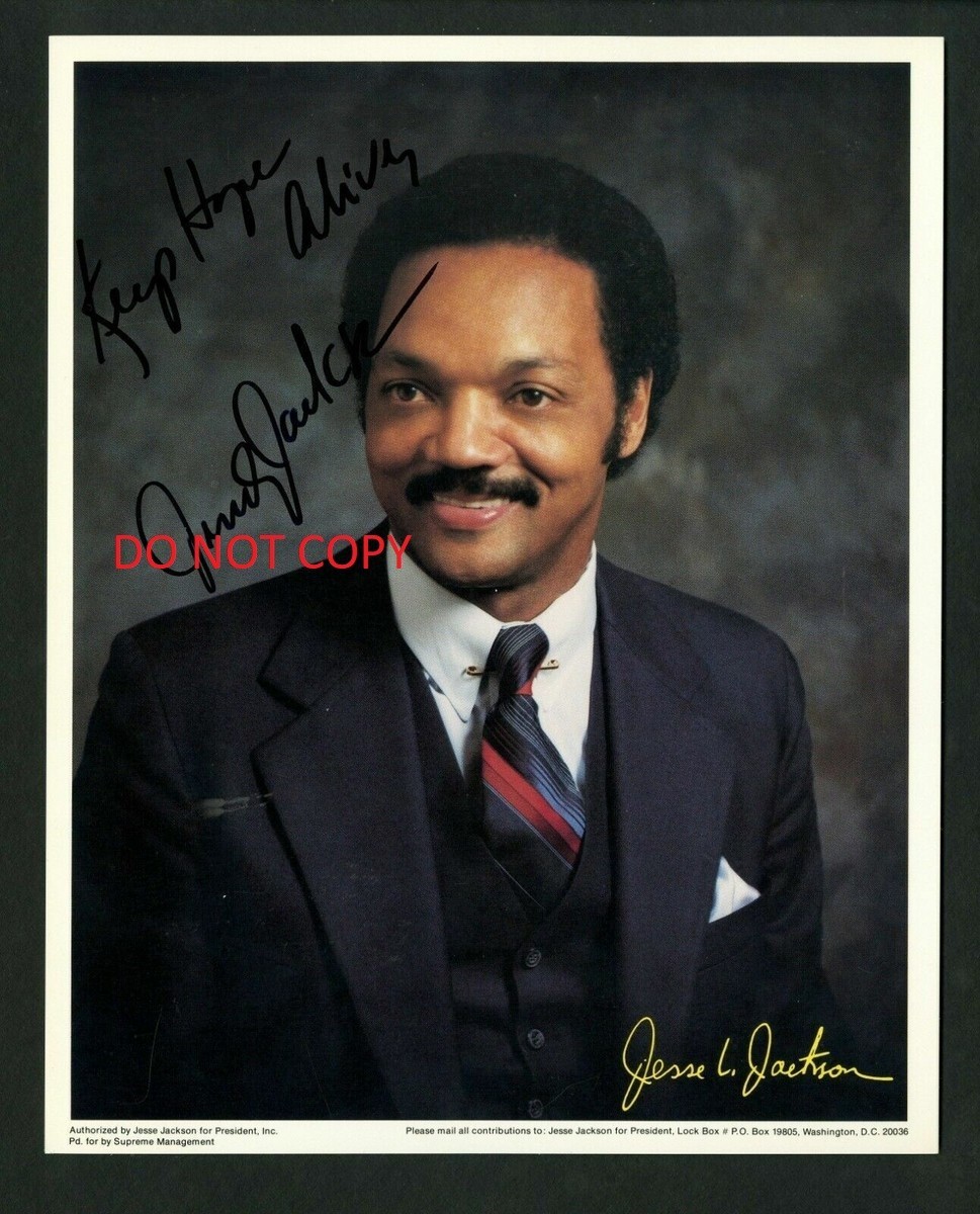 REVEREND JESSE JACKSON Autographed 8x10 Signed Reprint Photo #1 !!
