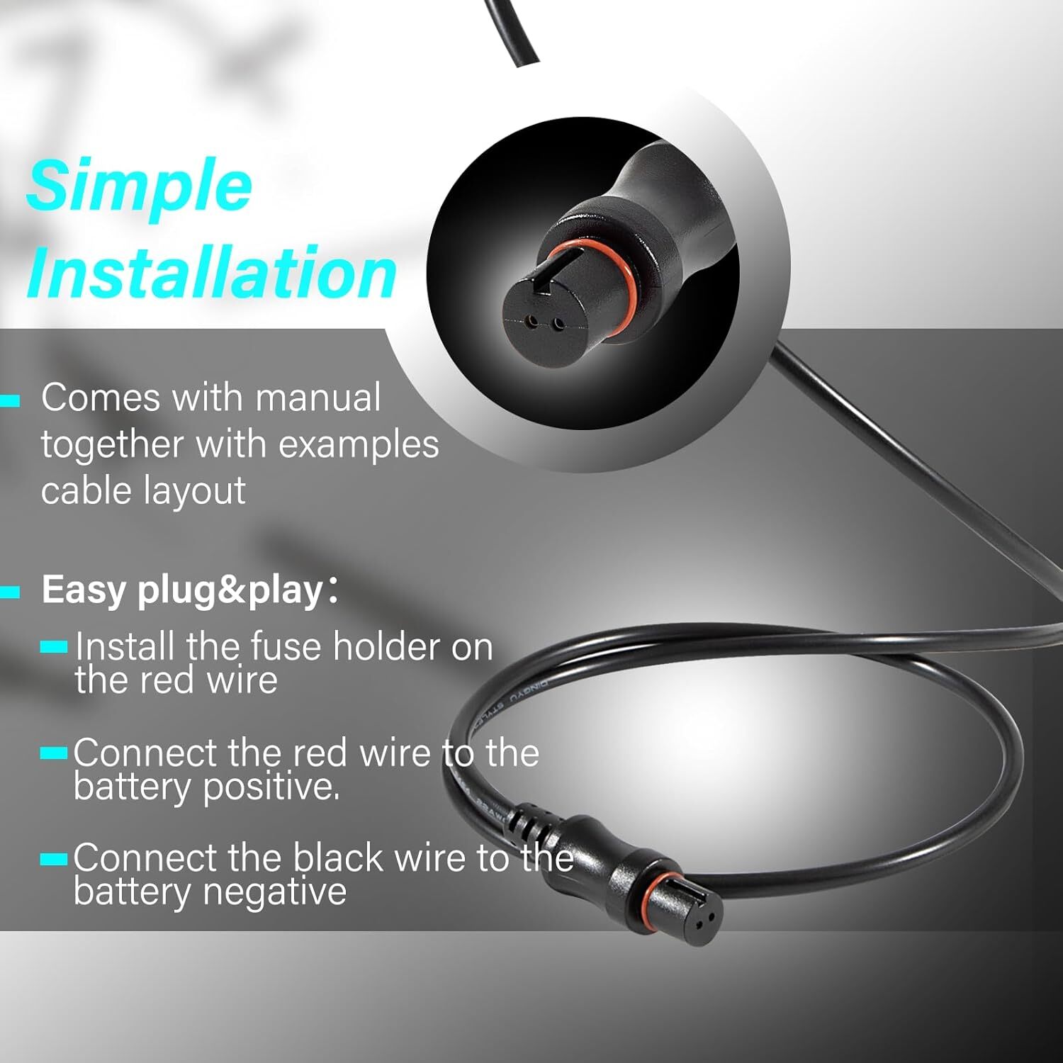 000-14172-001 Hook2 Power Cable Replace for Lowrance HOOK Models 5" 7" 9" 12"