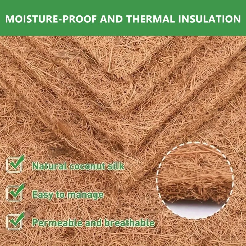 10Pcs 30x30cm Chicken Nesting Pads - Natural Coir Mat for Small Animals & Birds