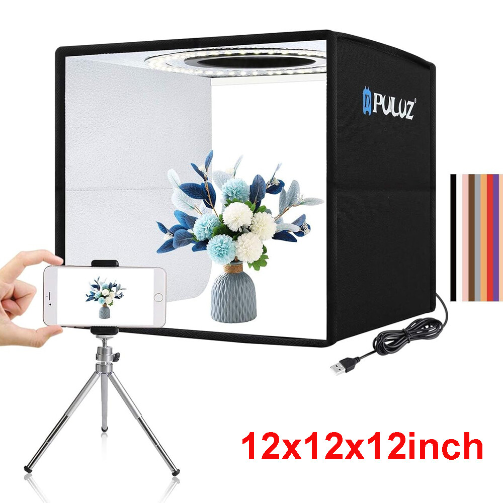 12x12" LED Photo Studio Light Box Portable Folding Photography Shooting Tent Kit