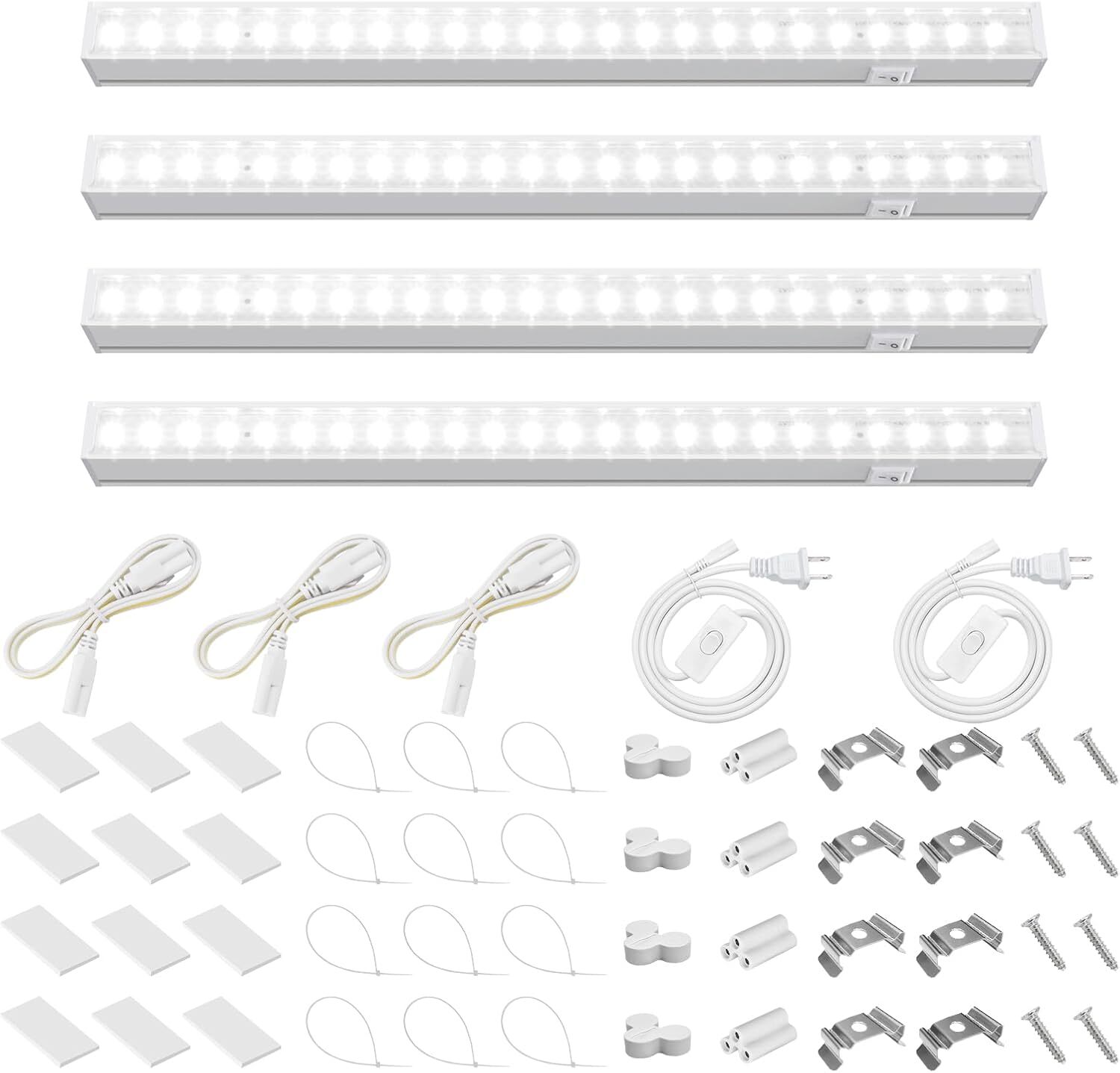 Barrina T5 LED Grow Light 5000K Full Spectrum Sunlight 1FT Plant Lamp 4 Packs