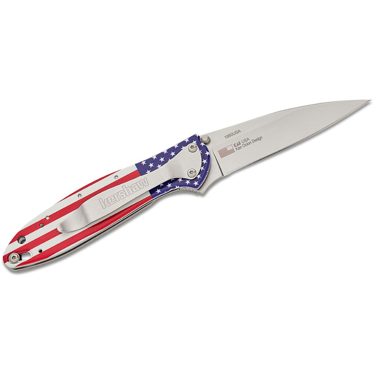 Kershaw Leek Assisted Open Liner Lock Drop Point Blade EDC Folding Pocket Knife