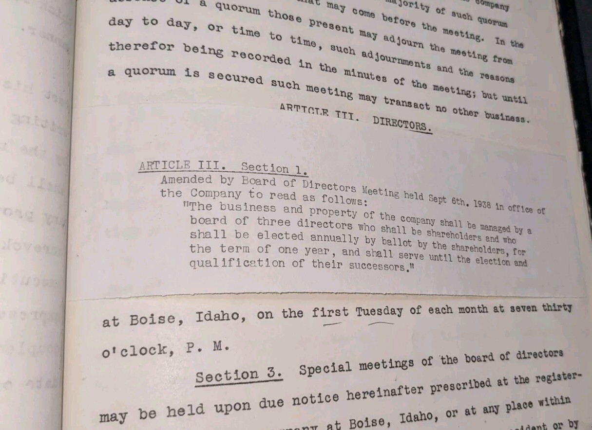 Board Of Directors Legal Minutes Sudler,Epperson,Grubb & Co. E.A. Pierce & Co