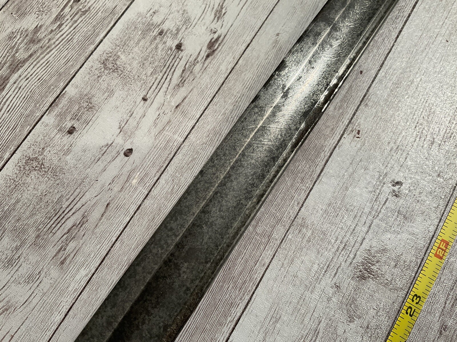 ORIGINAL CIVIL WAR BARN FIND CUSTOM USN OFFICER SWORD NAMED WITH METAL GRIP