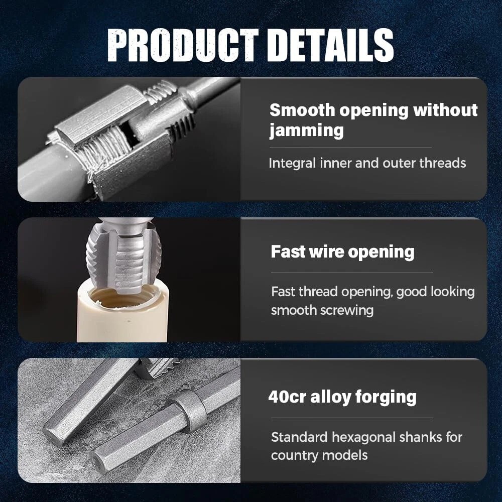 Integrated Internal & External Pipe Threading Tool,PVC Pipe Thread Cutting Tool