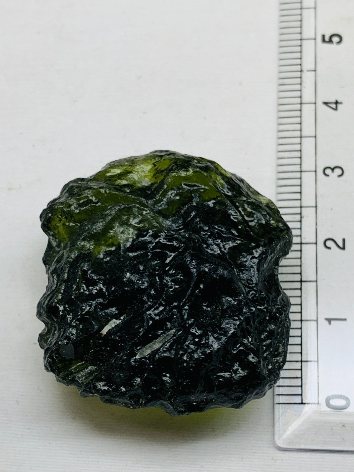 Raw Moldavite Regular Grade Tektite 76CT Textured With Certificate Authenticity