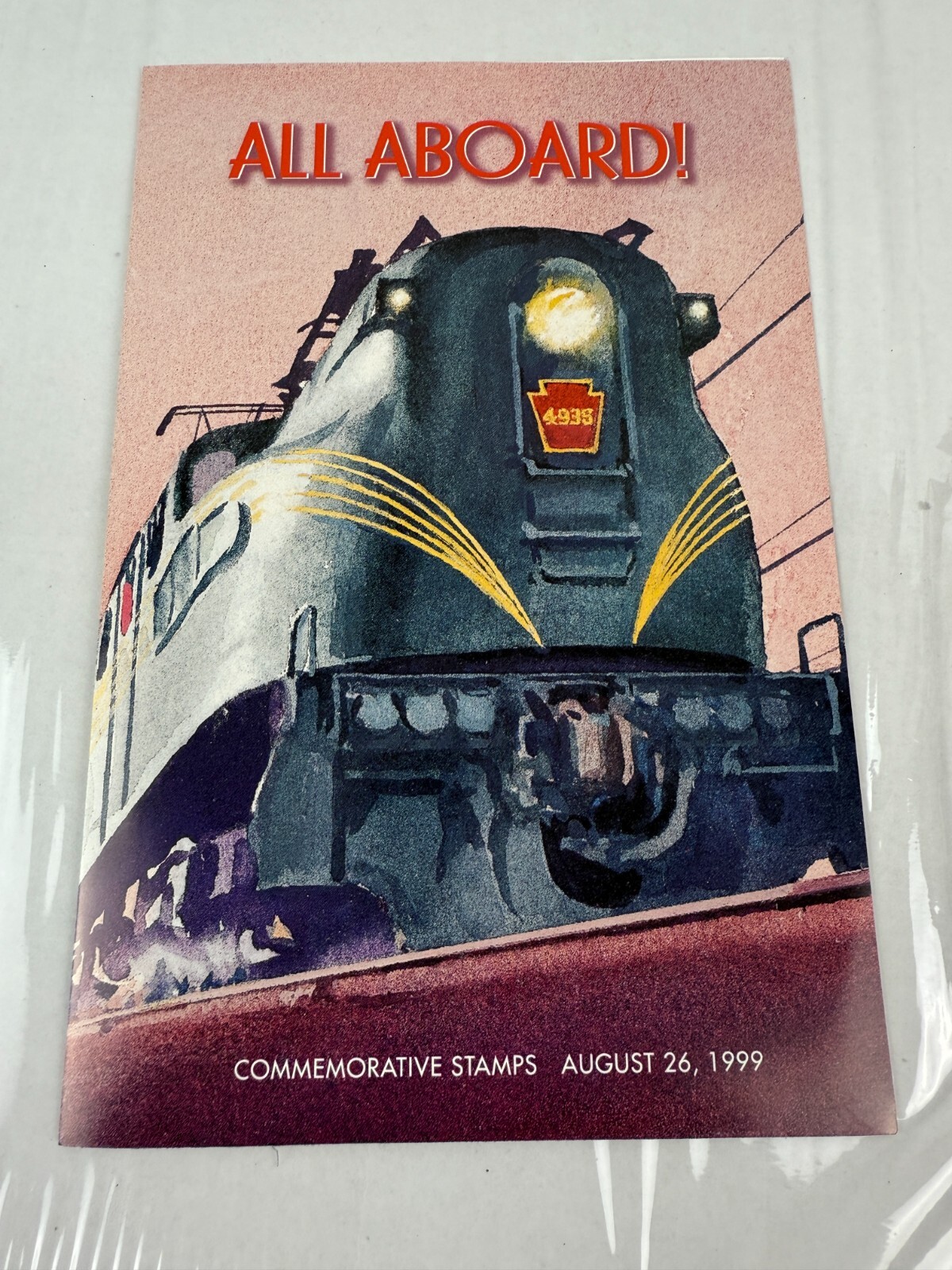 USPS "All Aboard" Stamp Complete Set Prints,Post Cards 1st Day of Issue Aug 1999