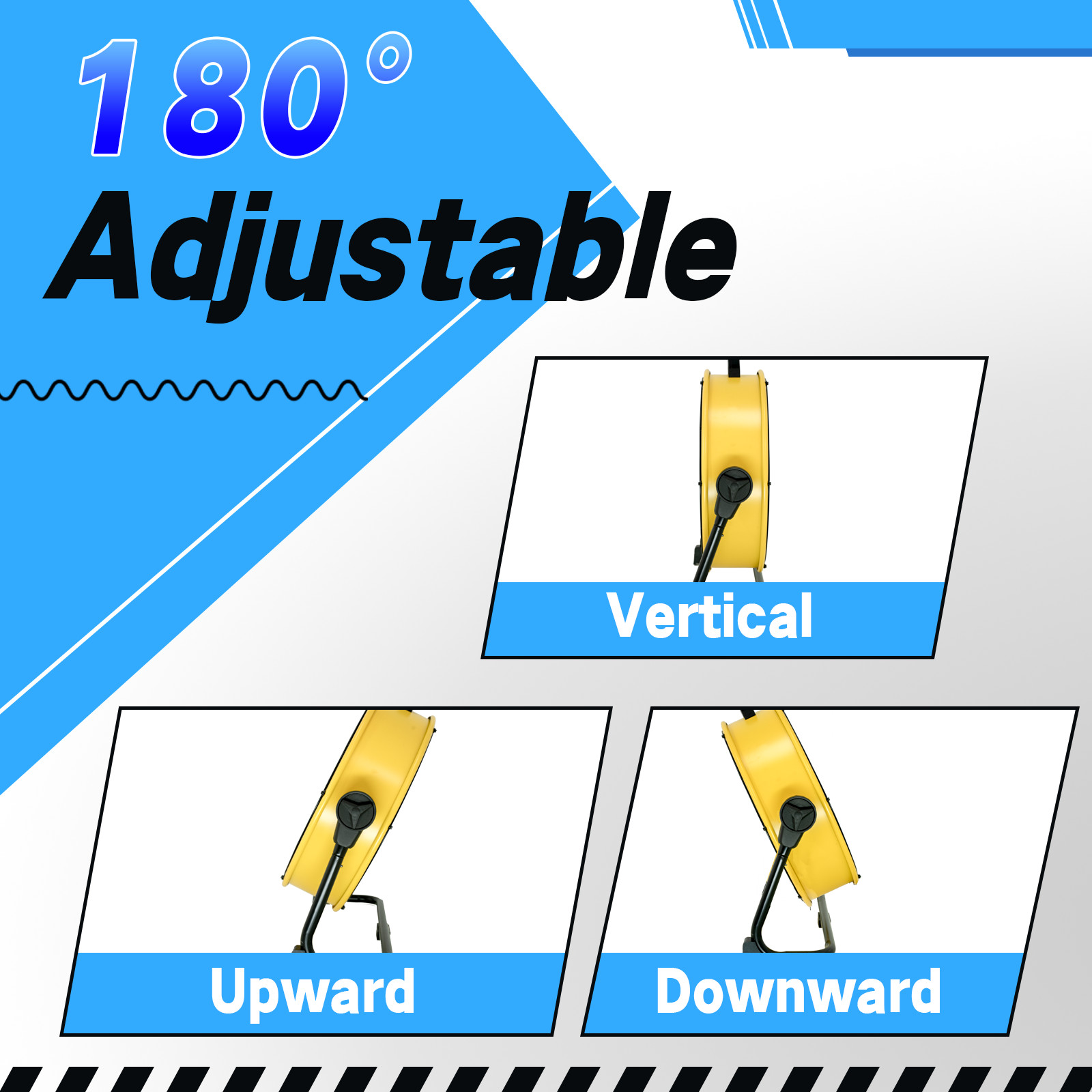 20" 6000 CFM Heavy Duty High Velocity Barrel Floor Drum Fan w DC Brushless Motor