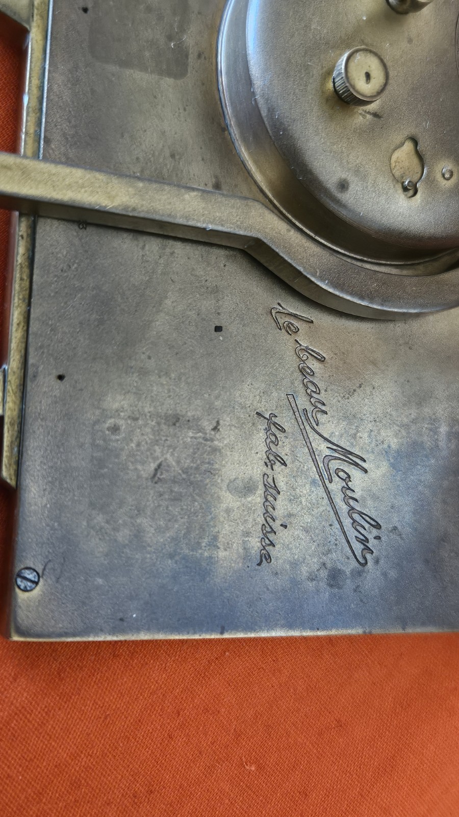 Vintage Mini Art Desk Clock Wind Mill Animated Didisheim Goldschmid Fils Working