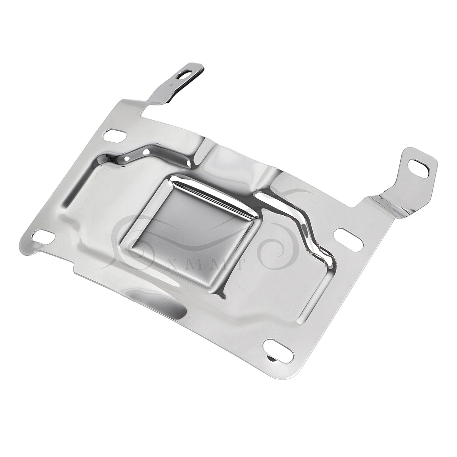 Chrome License Plate Relocation Mount Kit For Harley Tour Glide Ultra Classic