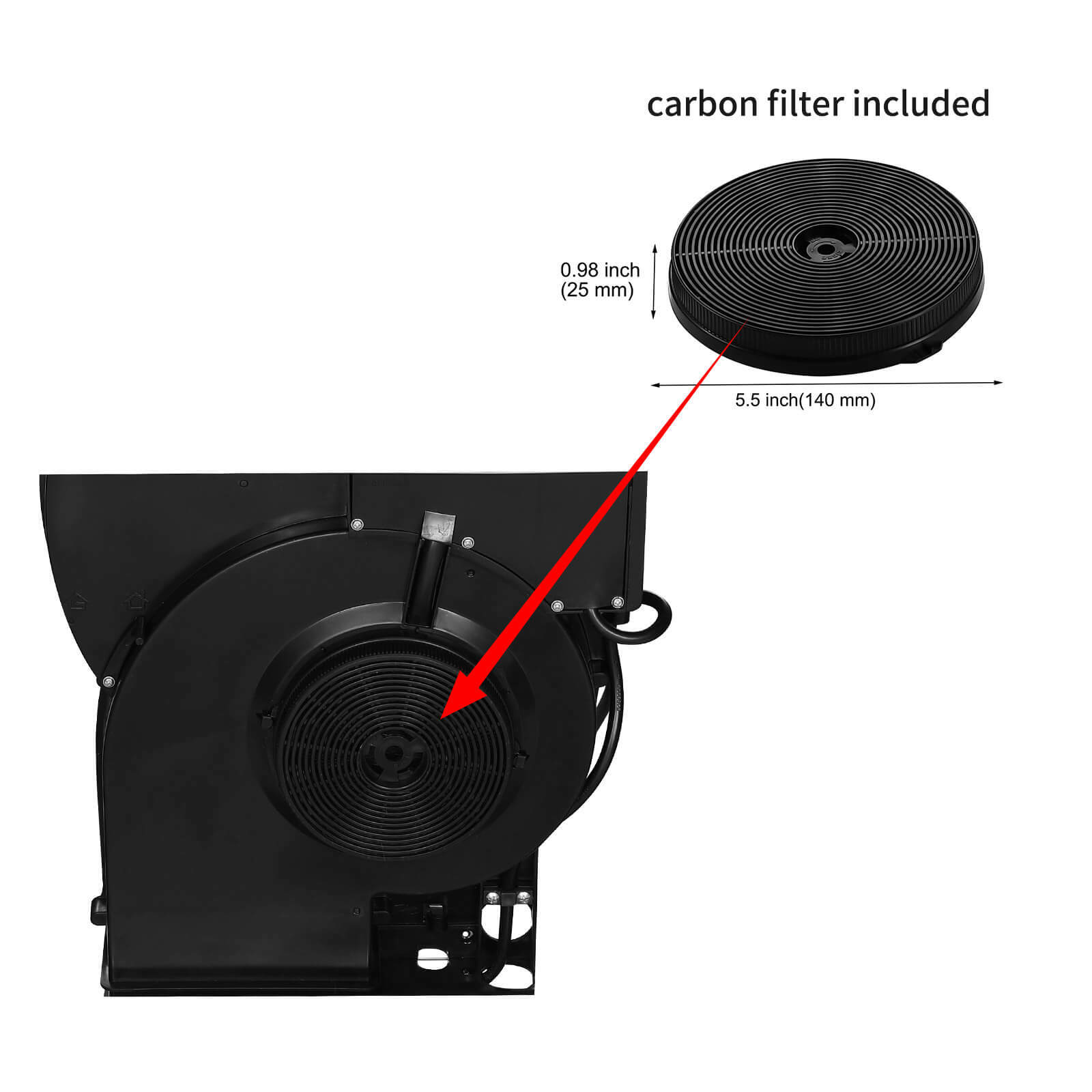 Kitchen Range Hood 30 inch Under Cabinet Cook Vent 230CFM Fan Ducted/Ductless