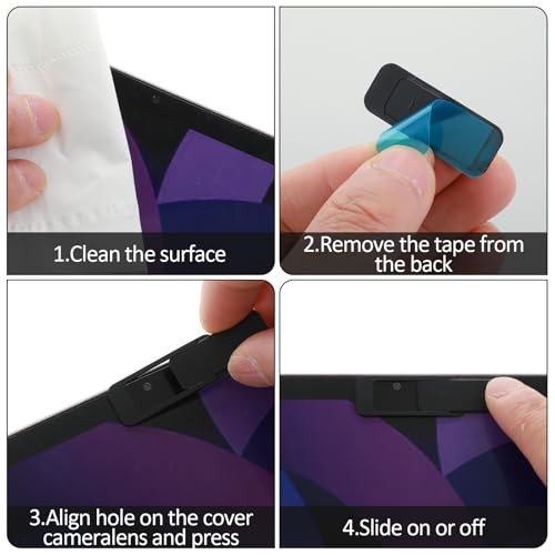 Laptop Camera Cover - 4Pcs Slide for Privacy - Safe for Laptop