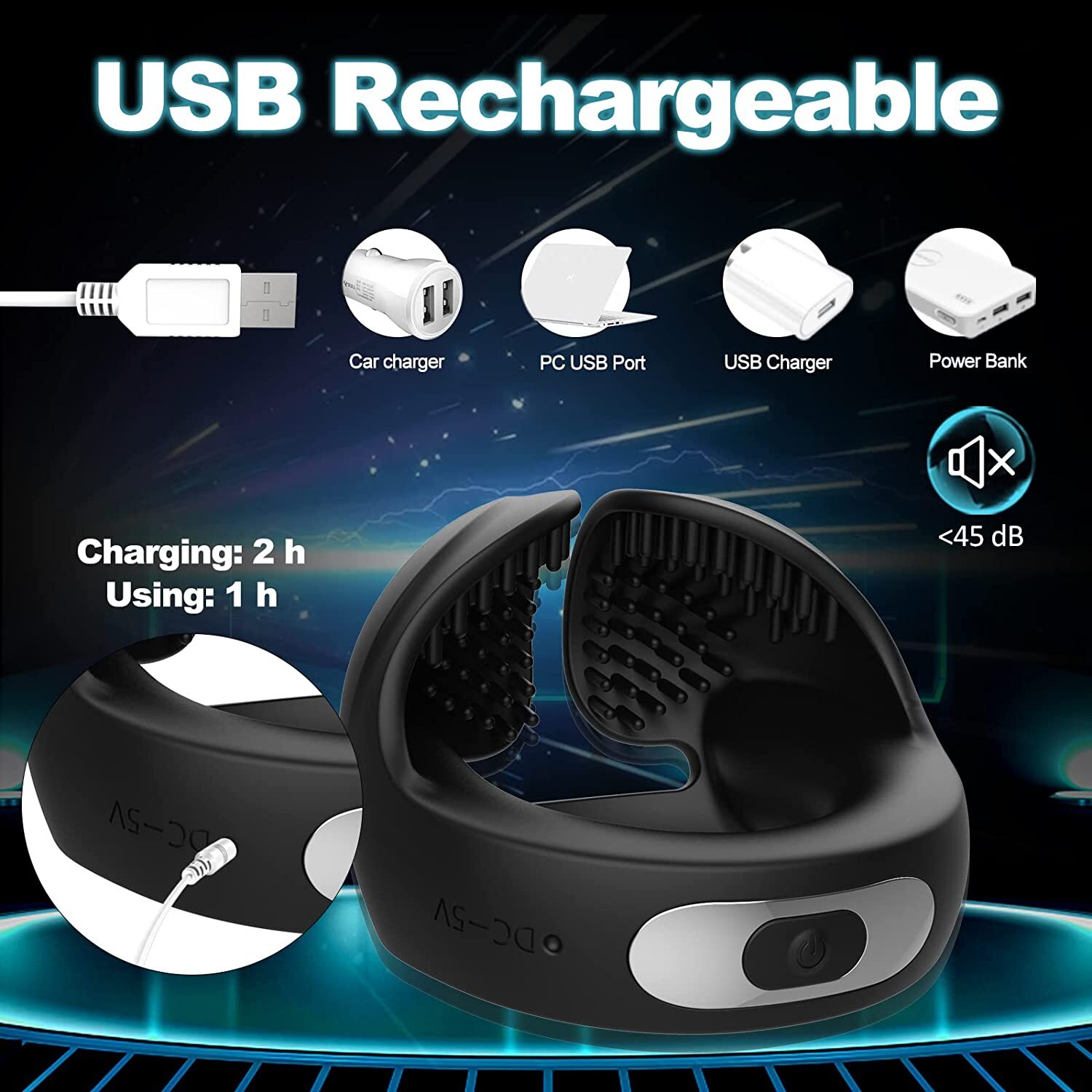 10 Vibrating Prostate Massager Penis Erection Cock Ring Vibrator Sex Toy for Men