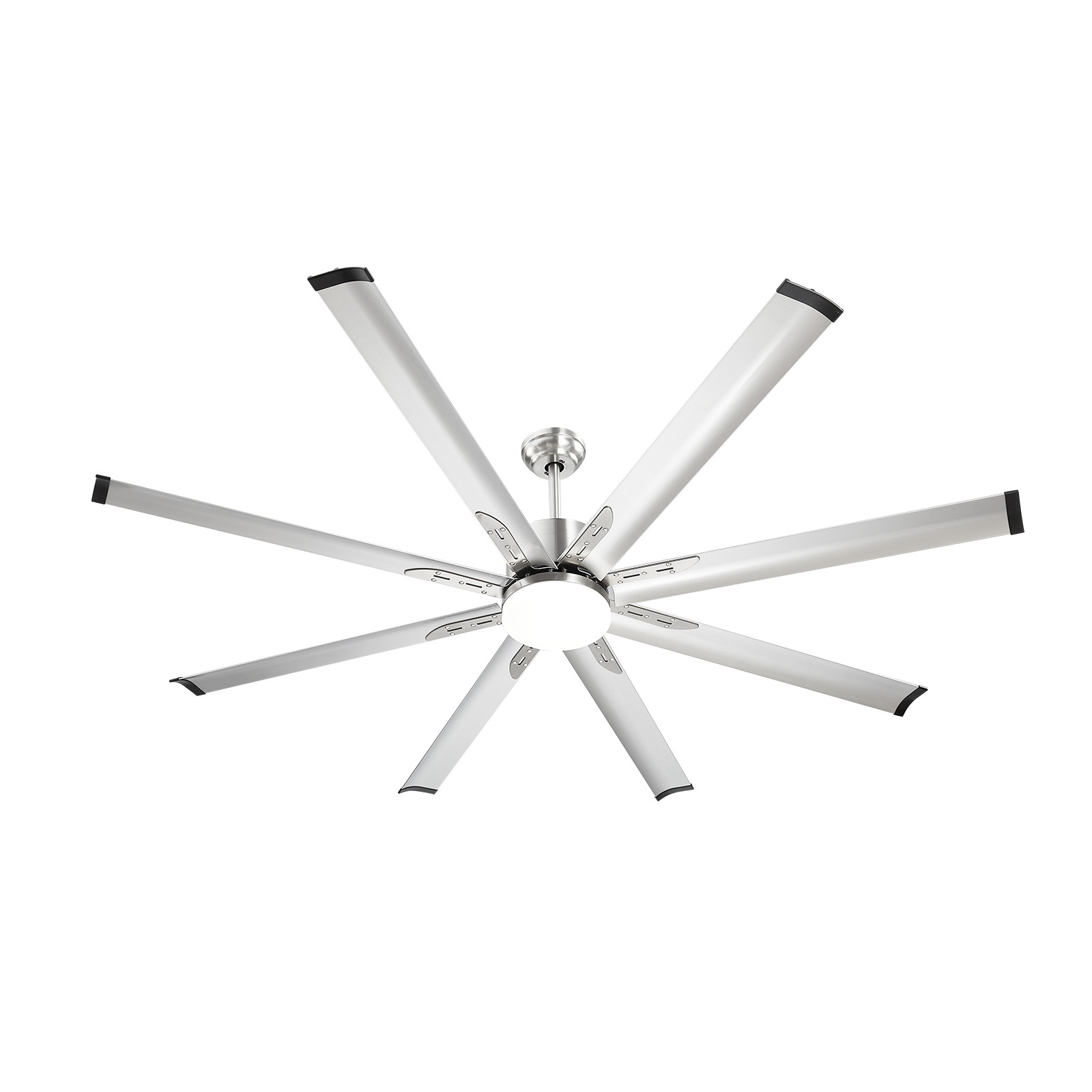 VEVOR 72 In Ceiling Fan with LED Light Remote Control Brushed Nickel Reversible